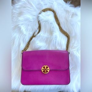 Tory Burch Fuchsia Convertible Crossbody Purse